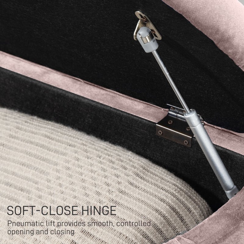 HOMCOM Semi-Circle Ottoman Storage Bench, Bed End Bench, Tufted Upholstered Window Seat Footrest Stool with Rubberwood Legs for Bedroom & Entryway, 120 x 46 x 42 cm