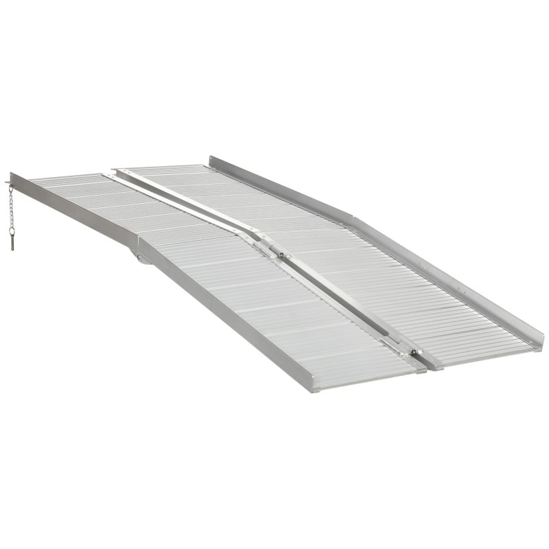 HOMCOM Folding Aluminum Wheelchair Ramp Portable Assist Suitcase Access Aid Disabled 6ft