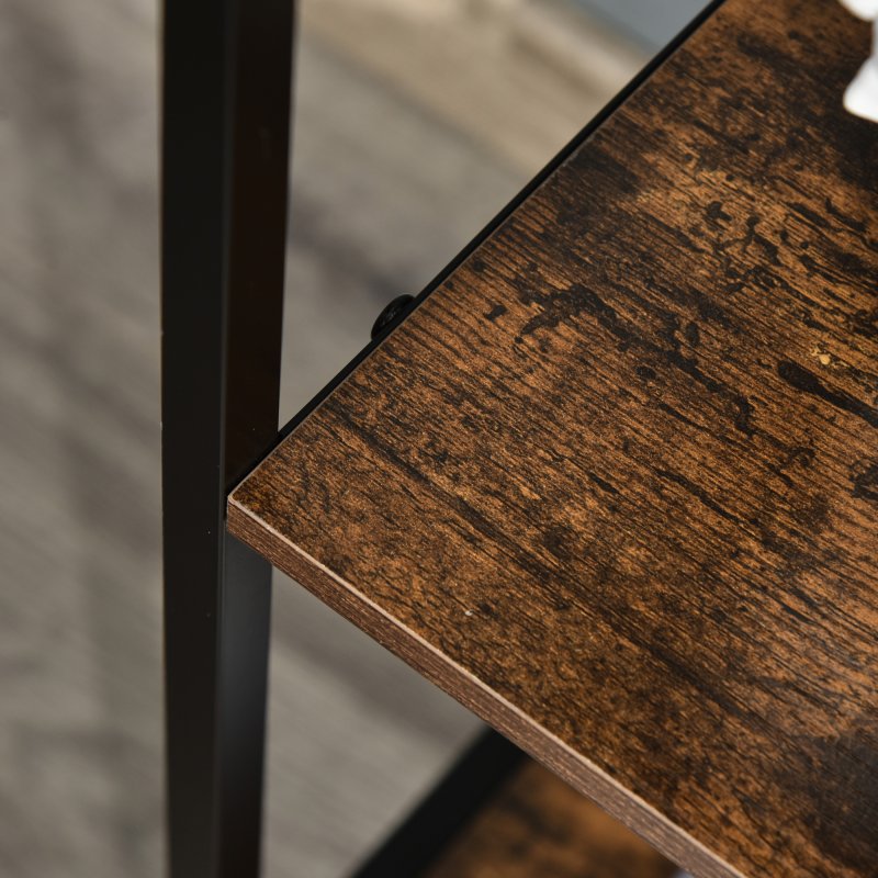 HOMCOM Chest of Drawers Storage  Dresser Cabinet Organizer with 3 Fabric Drawers and 2 Display Shelves for Living Room, Bedroom, Hallway