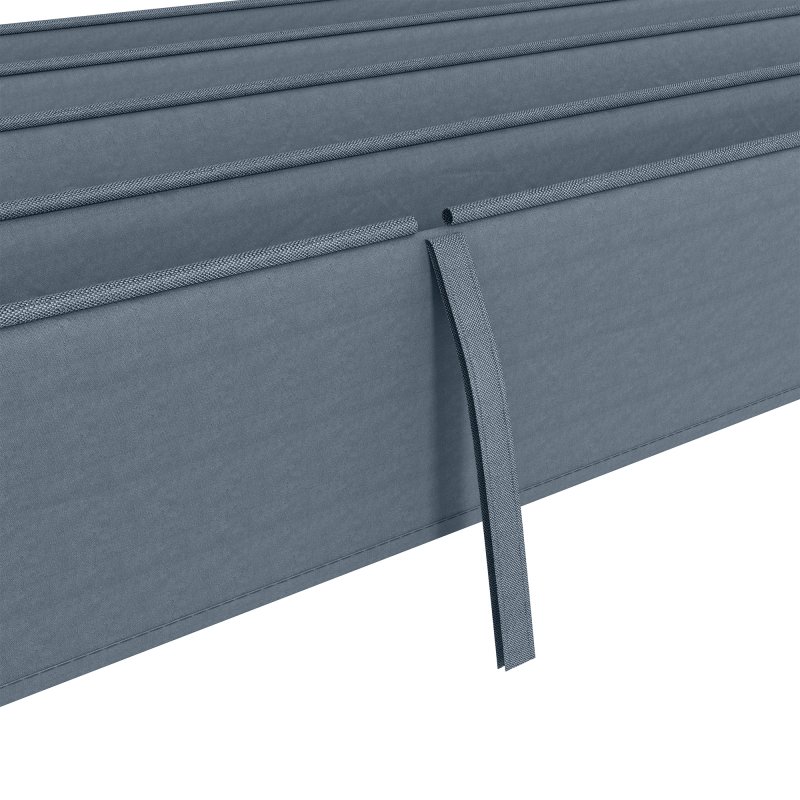 Outsunny Retractable Pergola Roof, Sun Shade Cover, UV30+ Protected Replacement Canopy Fabric for 2.85 x 2m Pergola, Dark Grey