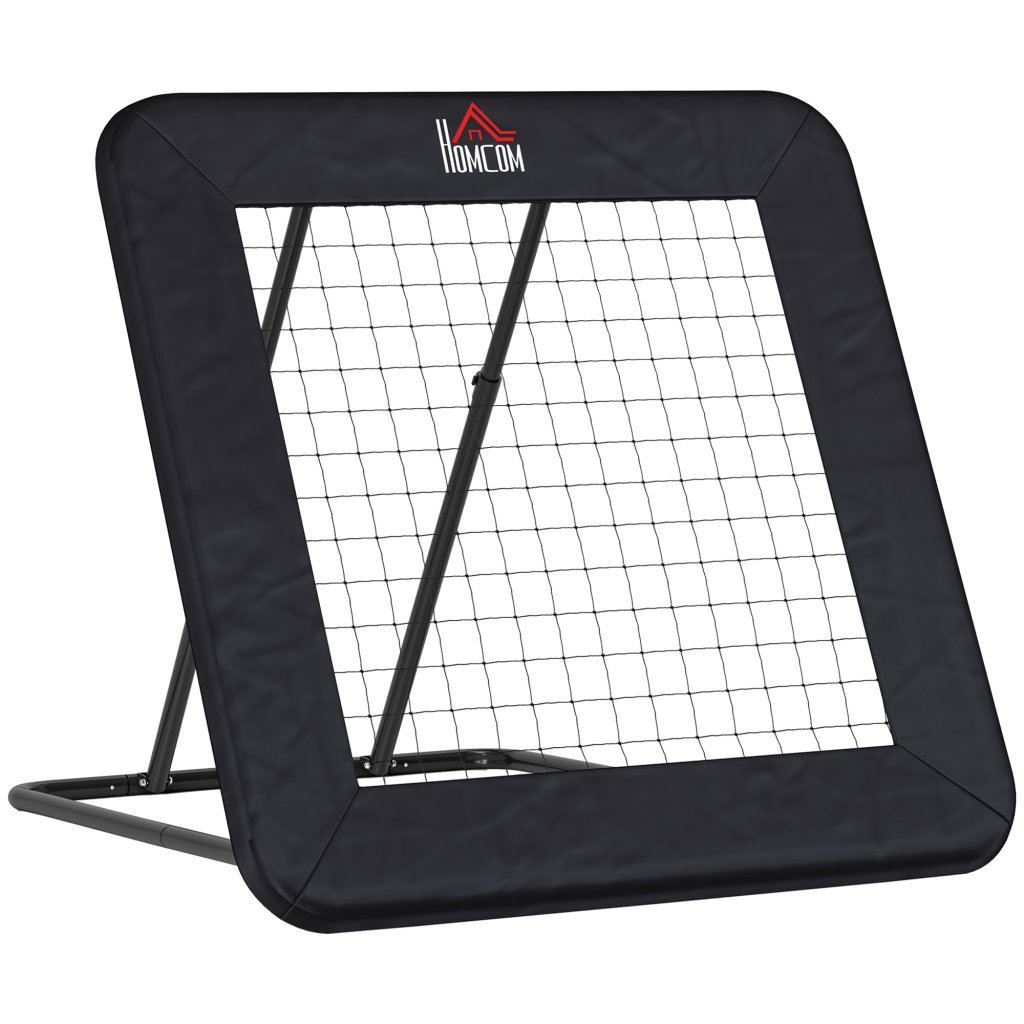 HOMCOM Adjustable Football Rebounder Net - Foldable Kickback Target for ...