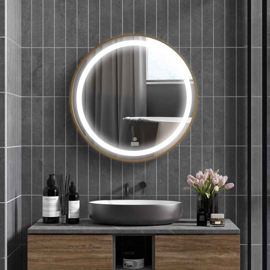 LED Circle Mirrors Image