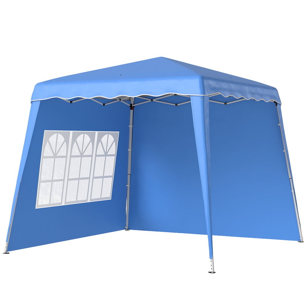 Outsunny 2.4 x 2.4m Pop Up Gazebo Canopy Tent with 2 Sidewalls and ...