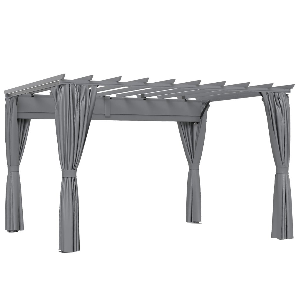 Aluminium Retractable Pergolas with Curtains Image