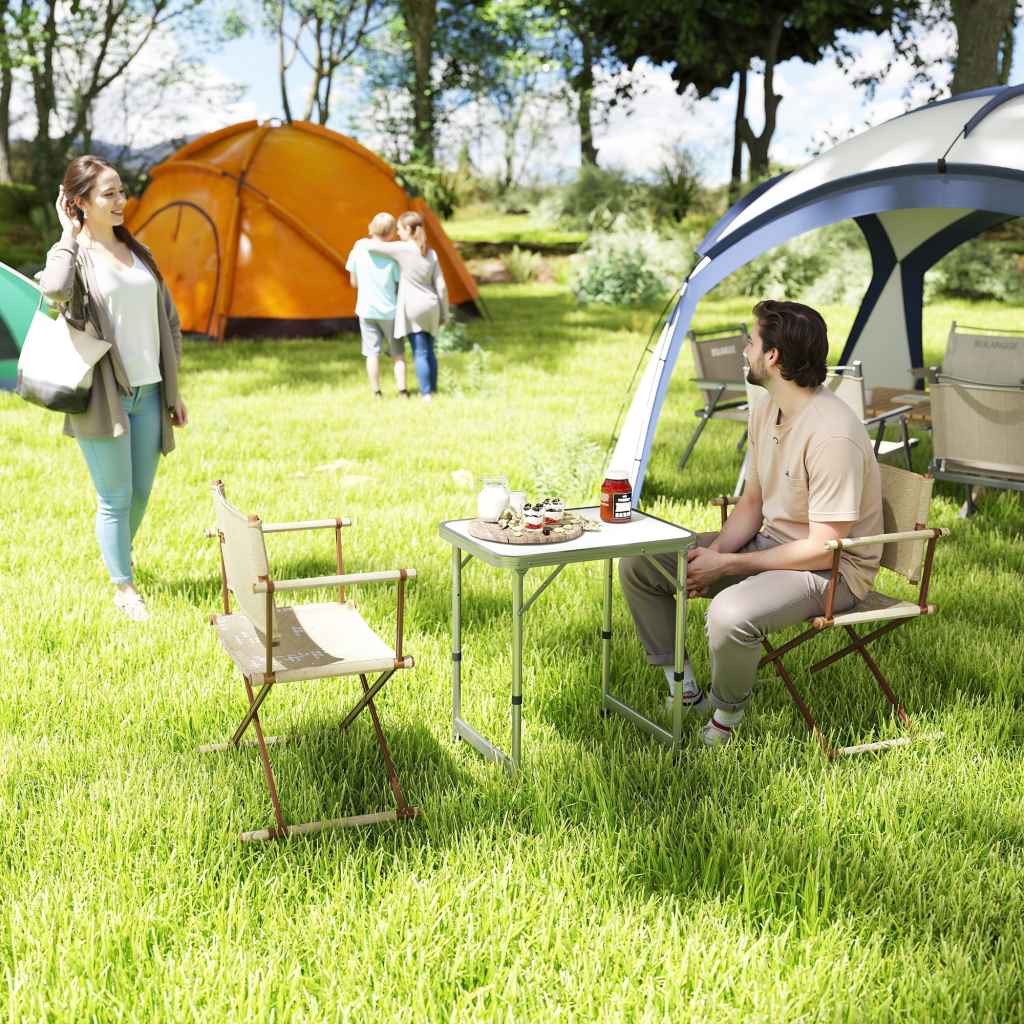 Outsunny 2FT Garden Outdoor Camping Table Portable Folding Picnic Table ...