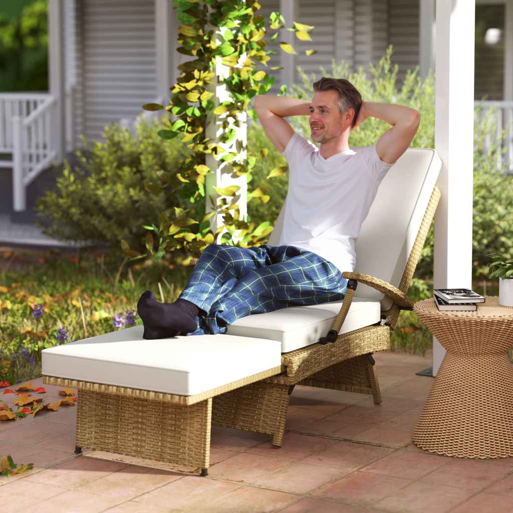 Reclining Patio Lounge Chair With Arms Image