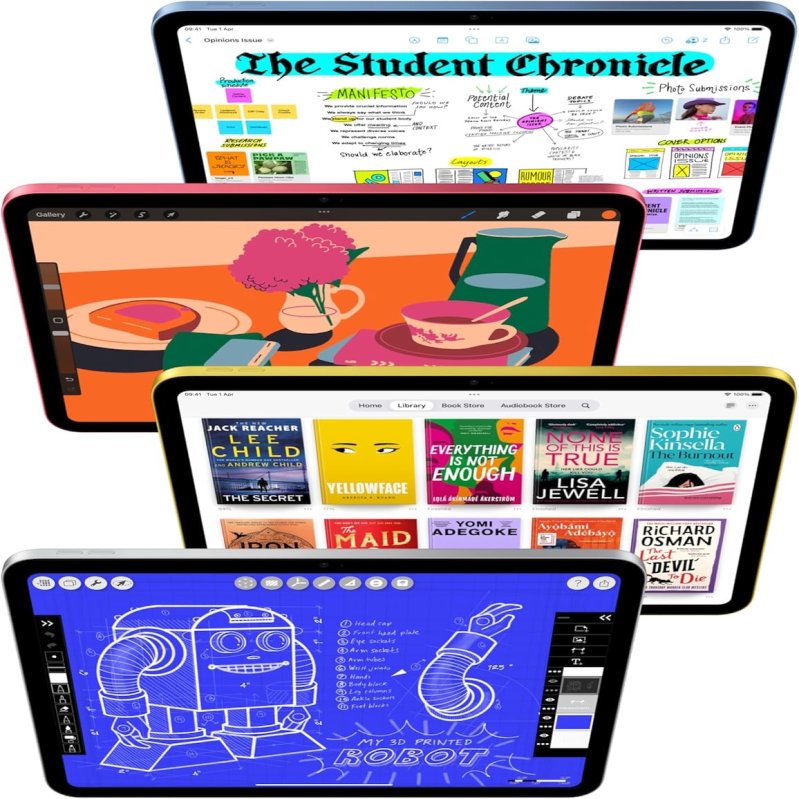 Apple iPad 11-inch: A16 chip, 11-inch Model, Liquid Retina Display, 128GB, Wi-Fi 6, 12MP Front / 12MP Back Camera, Touch ID, All-Day Battery Life