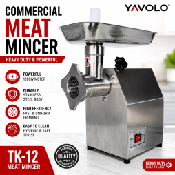 Commercial Meat Mincer Grinder Heavy Duty Butcher Machine TK12