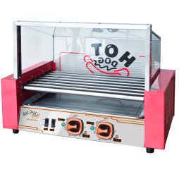 COMMERCIAL STAINLESS STEEL HOT DOG BROILER (7 ROLLERS) SAUSAGES MACHINE