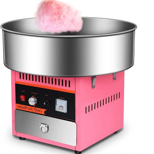 Commercial Electric Candy Floss Machine – Stainless Steel Cotton Candy Sugar Maker with Storage Drawer (1000W, 230V)