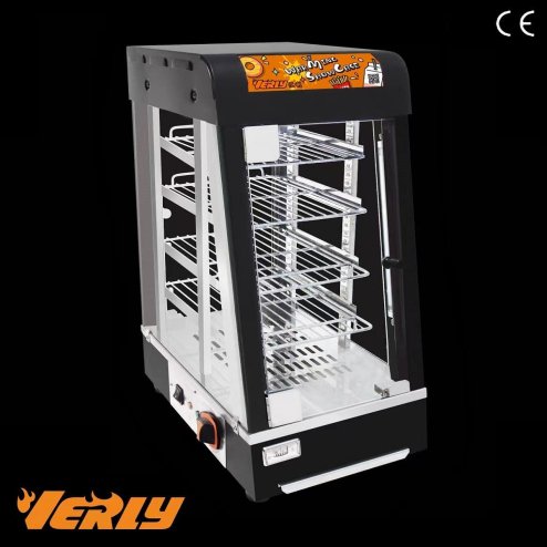 Tansik Hot Food Display Cabinet – 230V 1.2kW Countertop Food Warmer Showcase 