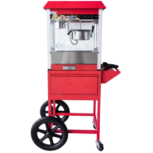Old Fashioned Cinema Popcorn Machine with Cart 8oz Commercial