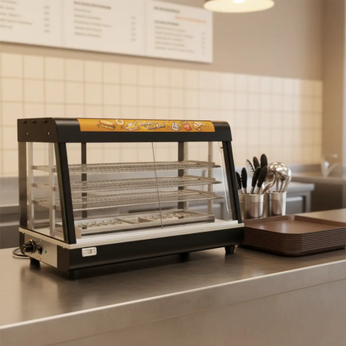 Commercial Electric Chicken Warmer Display Showcase Rear Door