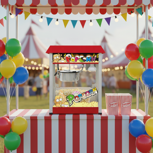   Commercial 8oz Popcorn Machine – Professional Cinema Style Popcorn Maker
