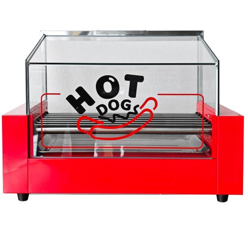 COMMERCIAL STAINLESS STEEL HOT DOG BROILER (7 ROLLERS) SAUSAGES MACHINE