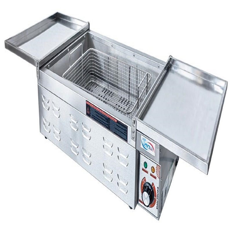 Commercial 18L Induction Electric Doughnut Donut Fryer Machine with Drain Tap – Stainless Steel Deep Fryer for Restaurants, 3kW 230V