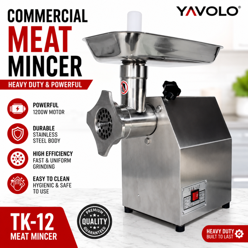Commercial Meat Mincer Grinder Heavy Duty Butcher Machine TK12