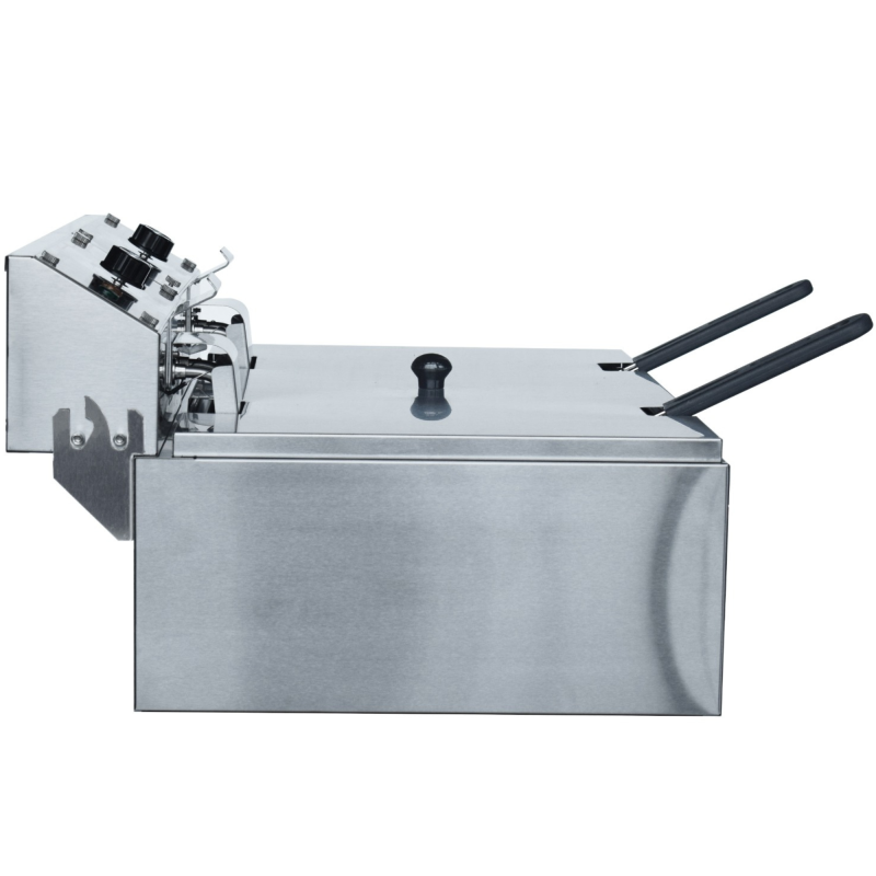 Twin Basket 11L Commercial Electric Deep Fryer with Single Tank