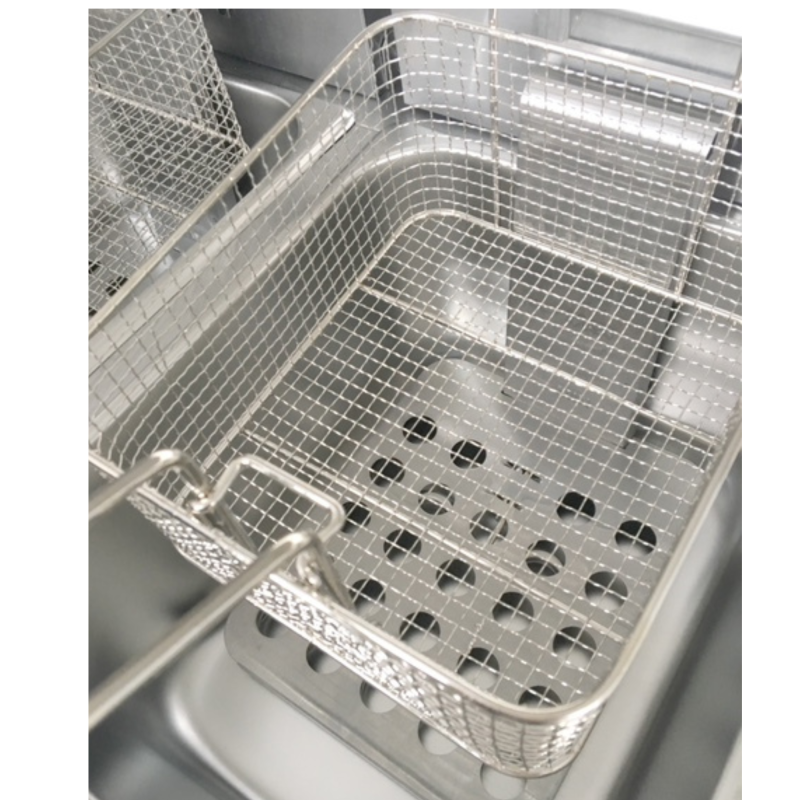 Stainless Steel Desk Top Double Tank Electric Commercial Deep Fat Fryer 