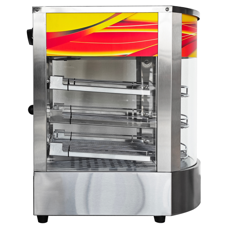 Commercial Hot Food Pie Pizza Slice Curved Glass Warmer Display