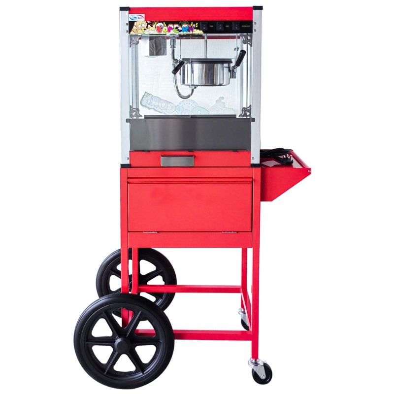 8oz Commercial Popcorn Machine with Cart Electric Cinema Popper