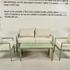 Green aluminium metal rattan wicker garden outdoor four 4 seater bistro table and chairs furniture patio coffee table