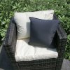 NEW RATTAN WICKER CONSERVATORY OUTDOOR GARDEN FURNITURE SET CORNER SOFA TABLE GREY