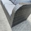 RECLINER RECLINE COFFEE TABLE STOOLS SUN BED RATTAN WICKER CONSERVATORY OUTDOOR GARDEN FURNITURE SET CORNER SOFA GREY