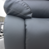 RECLINER GREY SOFA SET SUITES SETTEE GREY LEATHER 1 2 3 SEATER ARMCHAIR FAUX LEATHER (Grey 3-2-1 sofa set)
