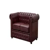 CHESTERFIELD OX RED FAUX LEATHER SOFA SET SUITES SETTEE 3 2 1 SEATER ARMCHAIR BROWN
