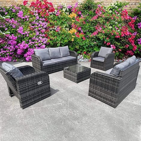 Reclining Patio Sun Lounger Chair Sets Image