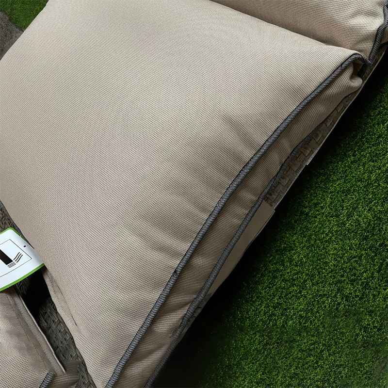 RATTAN RECLINER CHAIR SEAT WICKER GARDEN OUTDOOR SUN LOUNGER FURNITURE PATIO GREY