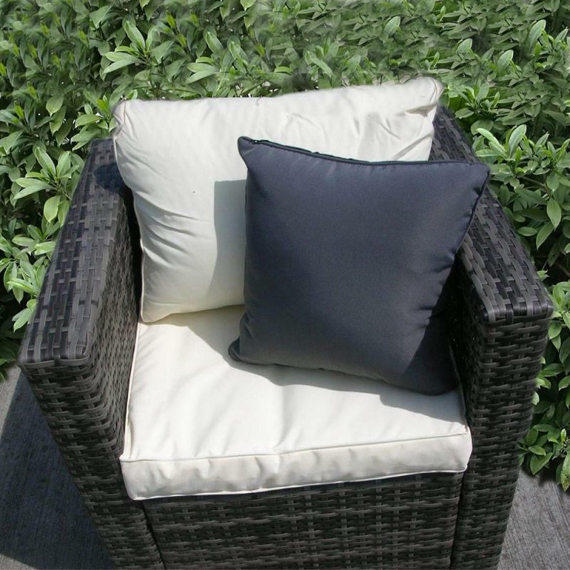 RATTAN DINING GARDEN WICKER OUTDOOR CONSERVATORY CORNER SOFA FURNITURE SET CUBE GREY