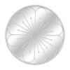 Garden Round Mirror with Flower in White
