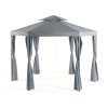 Arezzo Large Hexagonal Gazebo in Grey (3.3m x 3.3m)