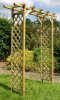 Flat Top Garden Arch with Trellis