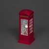 Light Up Christmas Globe Water Lantern - Telephone Box with Santa figure and Snow Motion