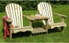 Solid wood Adirondack Double Chair