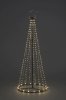 Easy Set Up 1.8m/6ft Pre Lit Christmas Outdoor Maypole Pyramid Tree with 560 Warm White Chaser LEDs