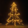 2m Easy Set Up Pre Lit Christmas Outdoor Tree 420 Warm White LED's Twinkle Multi Function