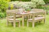 Leida Solidwood Garden Set (Table, 2 Benches & 2 chairs)