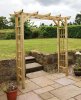 Flat Top Garden Arch with Trellis