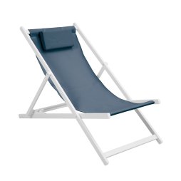 3 Position Aluminium Deck Chair in Blue