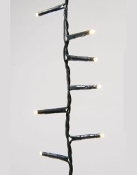 1500 Ultra-Bright Warm White LED Outdoor Fairy String Twinkle Compact Lights (green cable)