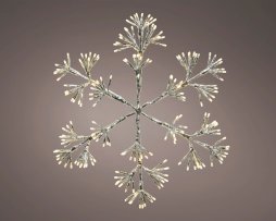 Christmas Starburst Flashing 75cm Snowflake with 336 Warm White Led Light - indoor or outdoor use