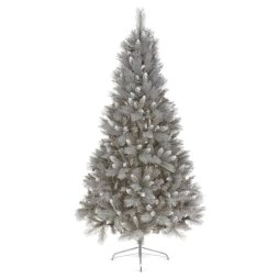 180cm/6ft Artifical Christmas Fir Tree with Silver Tips