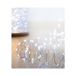 Christmas 200 Bright Cool White LED Outdoor Fairy String Twinkle Pin Wire Lights Battery powered - Timer & multi function
