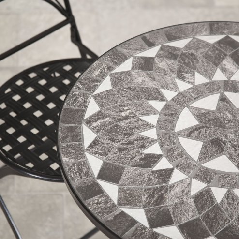 Black Star 2 Seater Mosaic Bistro Set