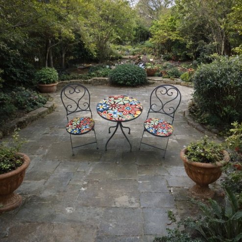 Flores 2 Seater Mosaic Bistro Set