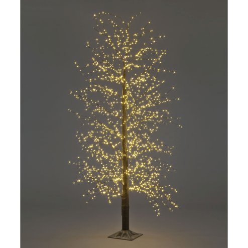 2.1m/7ft Black Micro Dot Christmas Tree with 1700 warm white static leds